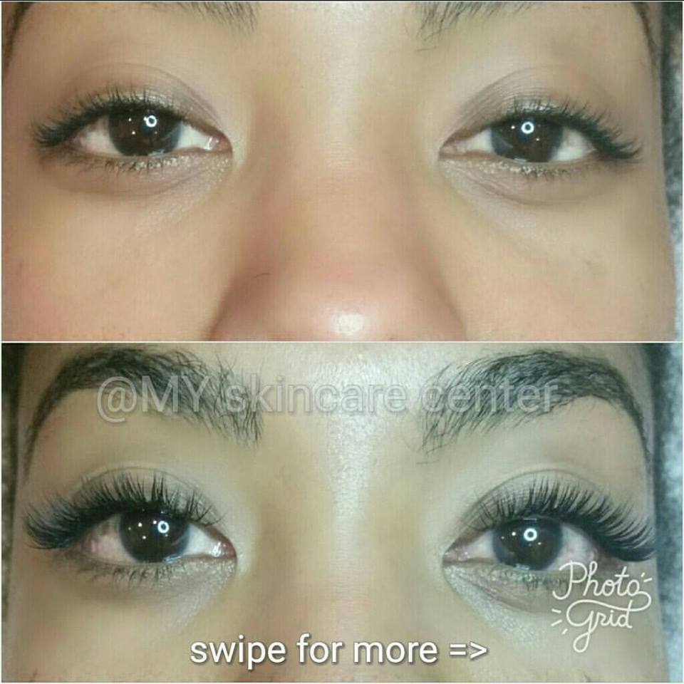 xtreme eyelashes before & after
